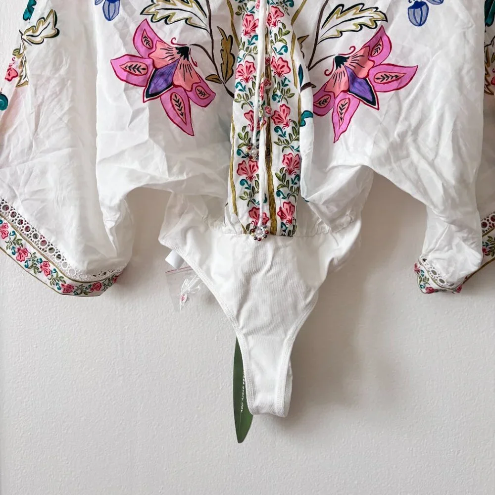 FARM Rio Off-White Insects Floral Bodysuit - Picture 8 of 10